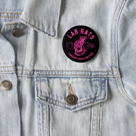 Harm Reduction Sisters Lab Rats Logo Button (Beispiel)
