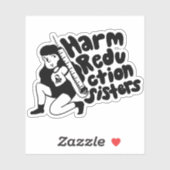 Harm Reduction Sisters Needle Girl Aufkleber (Blatt)