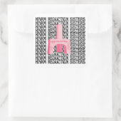 Harm Reduction Sisters Pink Narcan Quadratischer Aufkleber (Tasche)