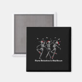 Harm Reduction Skeleton Tanzen Weihnachtsüberdosis Magnet (Vorderseite/Rückseite)