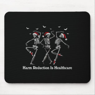 Harm Reduction Skeleton Tanzen Weihnachtsüberdosis Mousepad