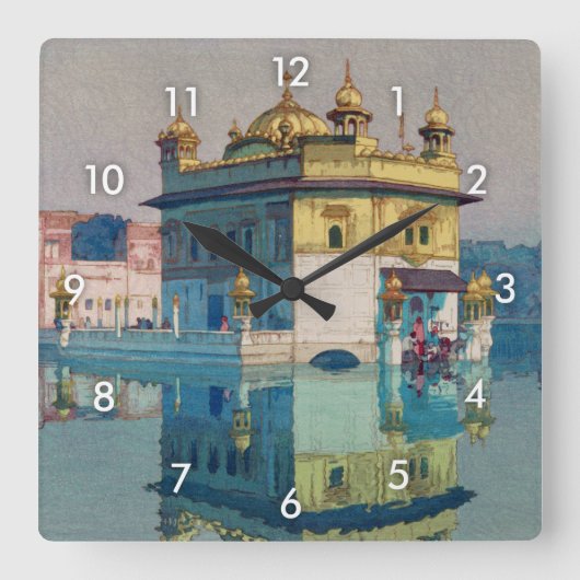Harmandir Sahib (Goldener Tempel), Hiroshi Yoshida Quadratische Wanduhr (Vorderseite)
