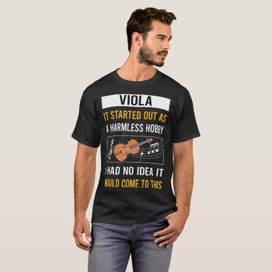 Harmless Hobby Viola Violist T-Shirt (Vorne ganz)