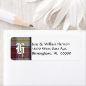 Harmon Dress Tartan Karierte Monogram Address Labe (Insitu)