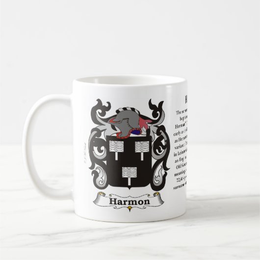 Harmon Familien-Wappen Tasse (Links)