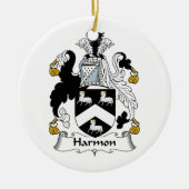 Harmon Familienwappen Keramik Ornament (Vorne)