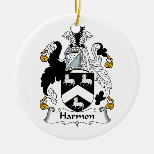 Harmon Familienwappen Keramik Ornament (Vorne)