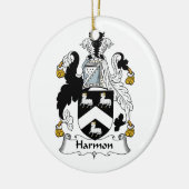 Harmon Familienwappen Keramik Ornament (Links)