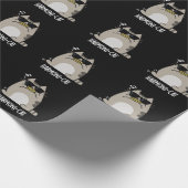 Harmoni-cat Funny Harmonica Cat Pun Dark BG Geschenkpapier (Ecke)
