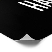 Harmoni-cat Funny Harmonica Cat Pun Dark BG Poster (Ecke)