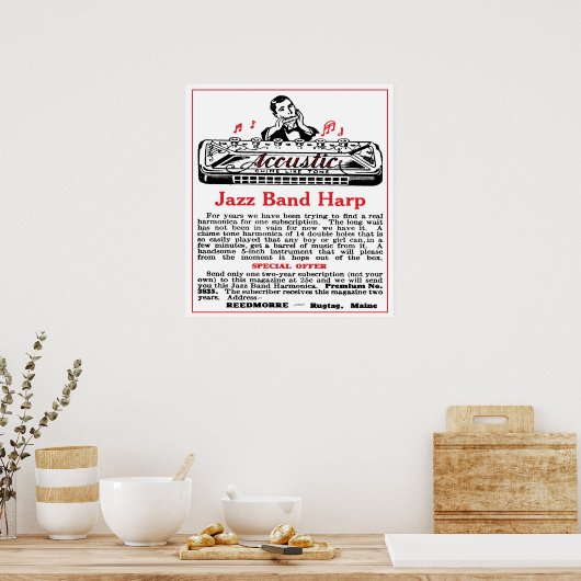 Harmonica Ad Poster (Küche)