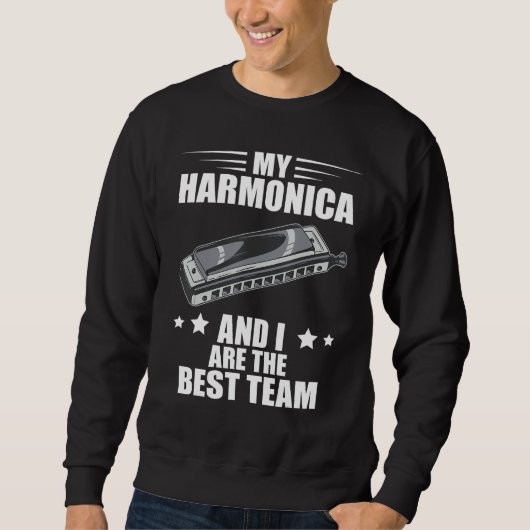 Harmonica Best Team French Harp Player Musician Bl Sweatshirt (Vorderseite)