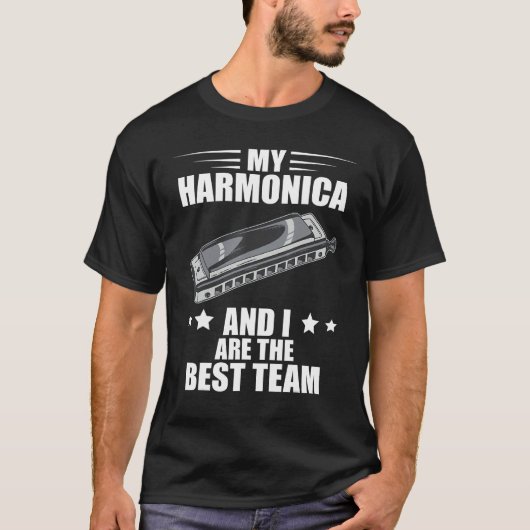 Harmonica Best Team French Harp Player Musician Bl T-Shirt (Vorderseite)