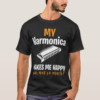 Harmonica Blues Musikinstrument T-Shirt