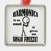 Harmonica, Brain Freeze Ornament Aus Metall (Vorne)