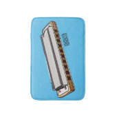 Harmonica Cartoon Illustration Badematte (Vorderseite Vertikal)