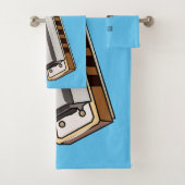 Harmonica Cartoon Illustration Badhandtuch Set (Insitu)