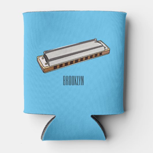 Harmonica Cartoon Illustration Dosenkühler (Vorderseite)