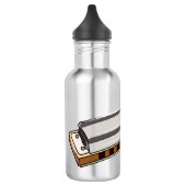 Harmonica Cartoon Illustration Edelstahlflasche (Links)