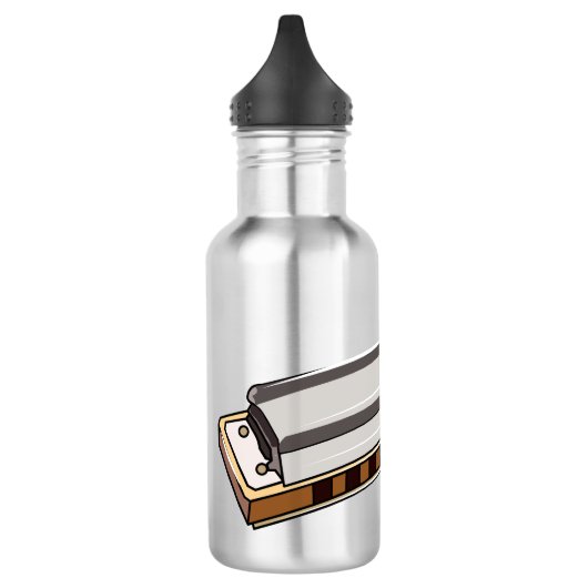Harmonica Cartoon Illustration Edelstahlflasche (Links)