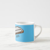 Harmonica Cartoon Illustration Espressotasse (Rechts)