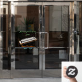 Harmonica Cartoon Illustration Fensteraufkleber (Büro Tür)