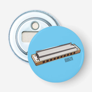 Harmonica Cartoon Illustration Flaschenöffner