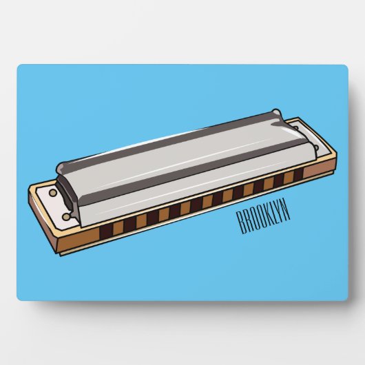 Harmonica Cartoon Illustration Fotoplatte (Vorderseite)
