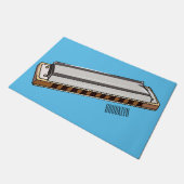 Harmonica Cartoon Illustration Fußmatte (Schrägansicht)