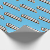 Harmonica Cartoon Illustration Geschenkpapier (Ecke)