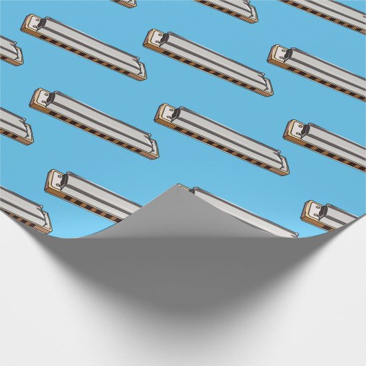Harmonica Cartoon Illustration Geschenkpapier (Ecke)