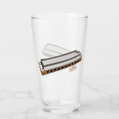 Harmonica Cartoon Illustration Glas (Rückseite)