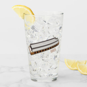 Harmonica Cartoon Illustration Glas