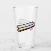 Harmonica Cartoon Illustration Glas (Vorderseite)