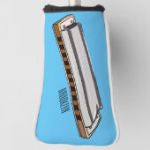 Harmonica Cartoon Illustration Golf Headcover (Rotieren 90)