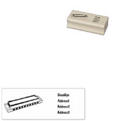 Harmonica Cartoon Illustration Gummistempel (Stempel)