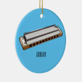 Harmonica Cartoon Illustration Keramik Ornament (Rechts)