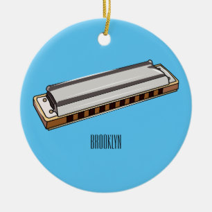 Harmonica Cartoon Illustration Keramik Ornament