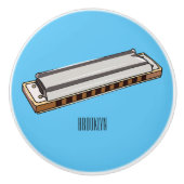 Harmonica Cartoon Illustration Keramikknauf (Vorderseite)