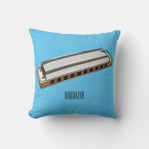Harmonica Cartoon Illustration Kissen