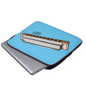 Harmonica Cartoon Illustration Laptopschutzhülle (Vorne Knopf)