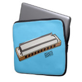 Harmonica Cartoon Illustration Laptopschutzhülle (Vorderseite Links)
