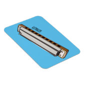 Harmonica Cartoon Illustration Magnet (Rechte Seite)