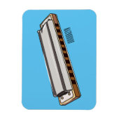 Harmonica Cartoon Illustration Magnet (Vertikal)
