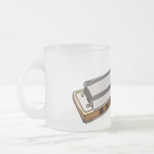 Harmonica Cartoon Illustration Mattglastasse (Links)