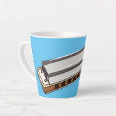 Harmonica Cartoon Illustration Milchtasse (Linke Ecke)