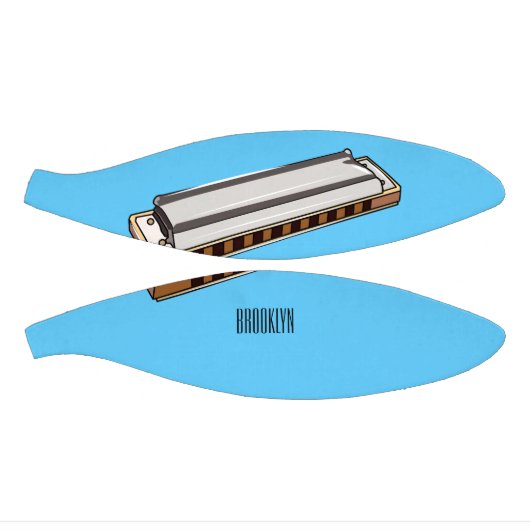 Harmonica Cartoon Illustration Mini Basketball (Panele)