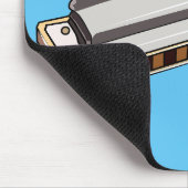 Harmonica Cartoon Illustration Mousepad (Ecke)