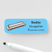 Harmonica Cartoon Illustration Namensschild (Beispiel)