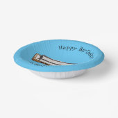 Harmonica Cartoon Illustration Pappteller (Gewinkelt)